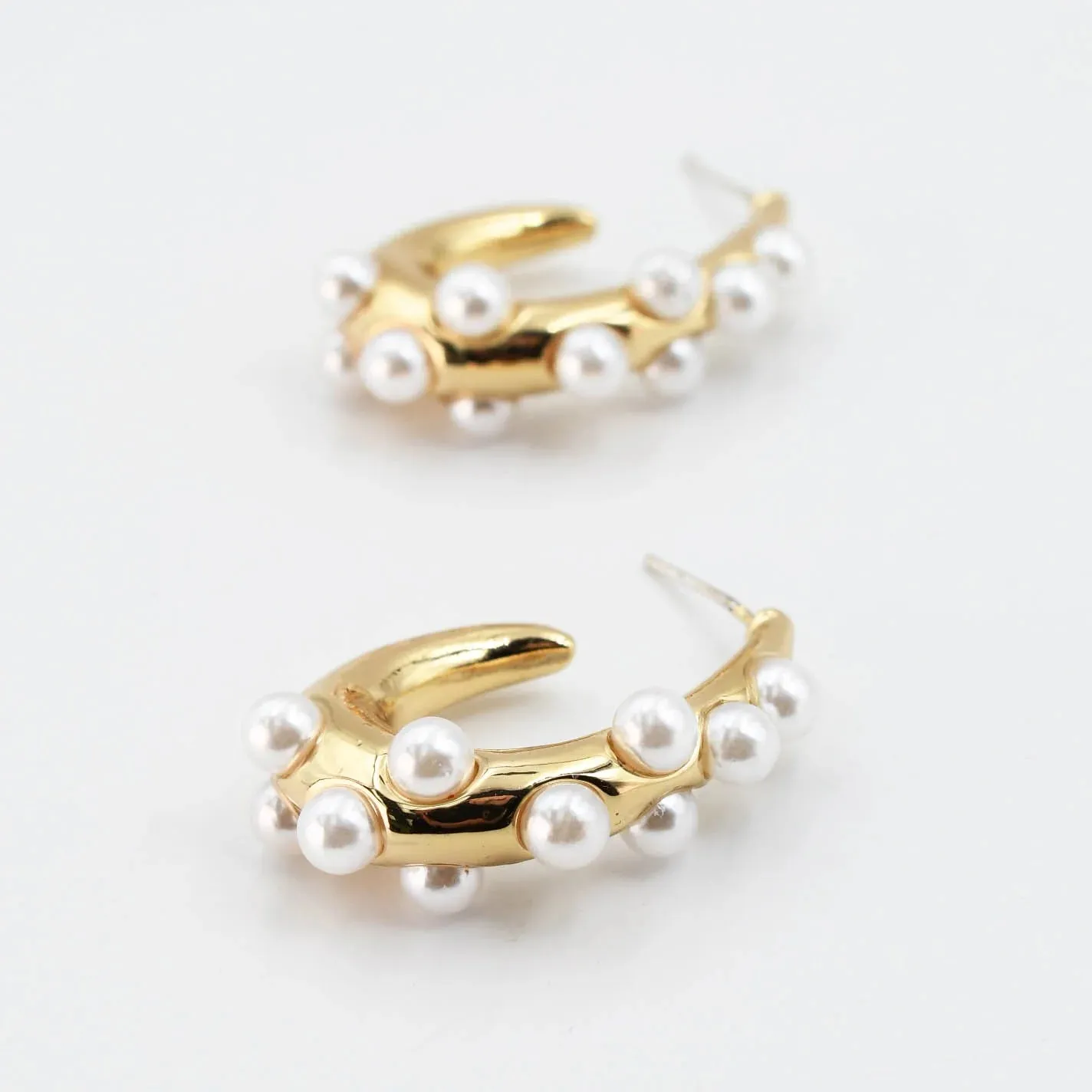 Treasure Jewels - Tear Drop Pearl Hoops - PREORDER