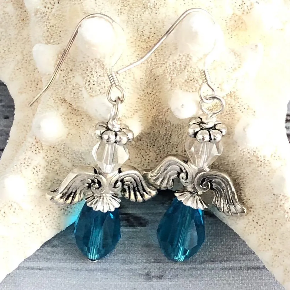 Turquoise Angel Swarovski Earrings