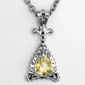 Unique Handcrafted Sterling Silver Citrine Pendant