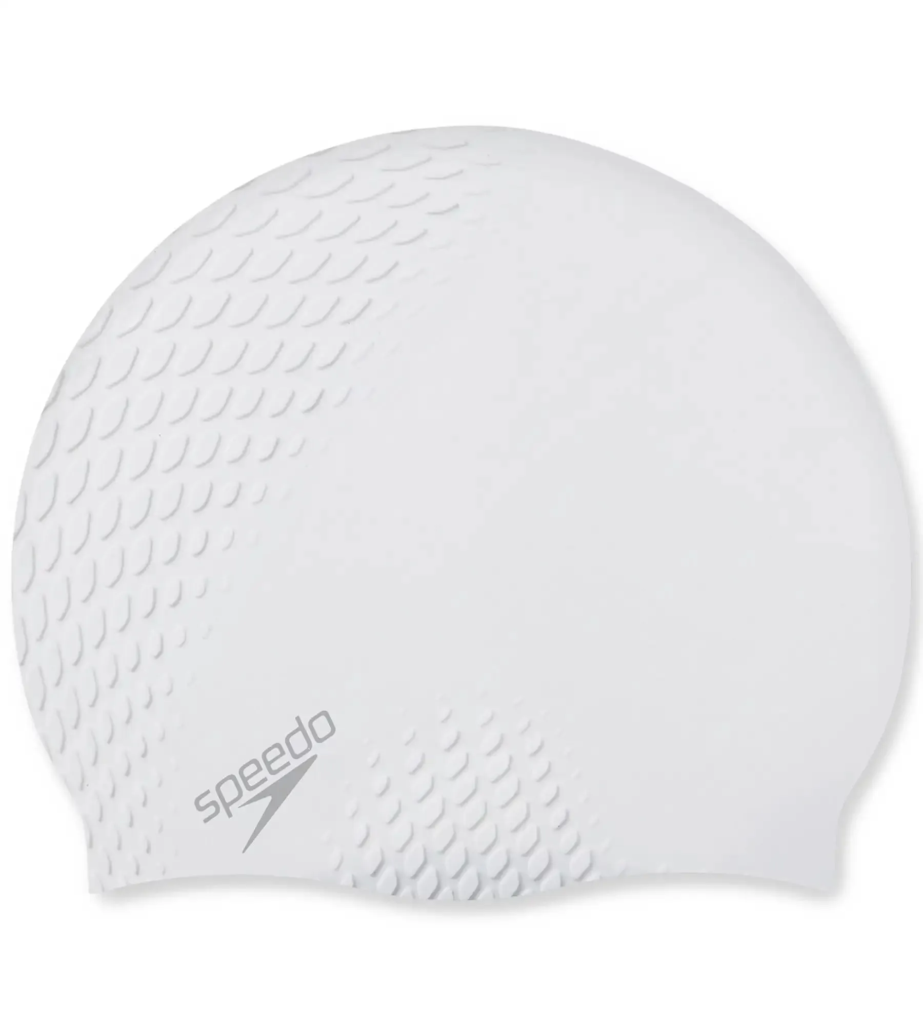 Unisex Adult Bubble Active   Swim Cap - White White