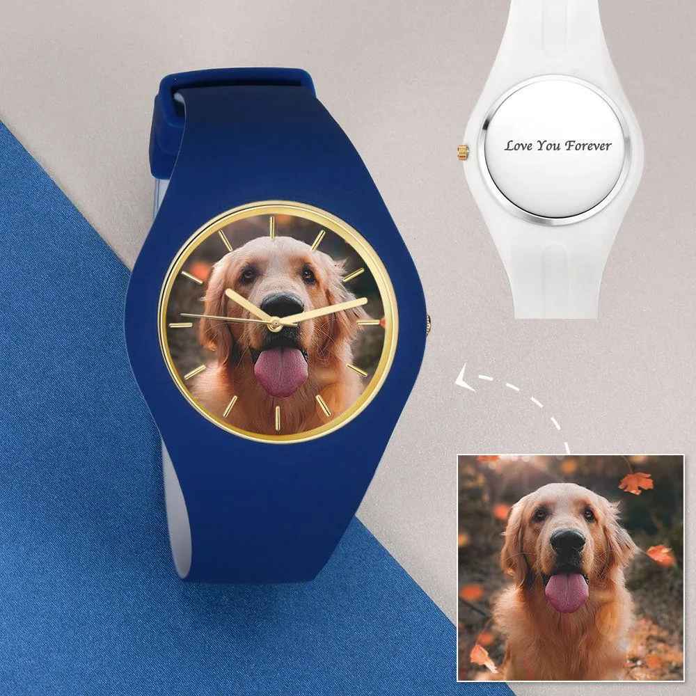 Unisex Custom Silicone Photo Watch 41mm