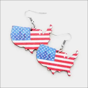 USA Map Earrings