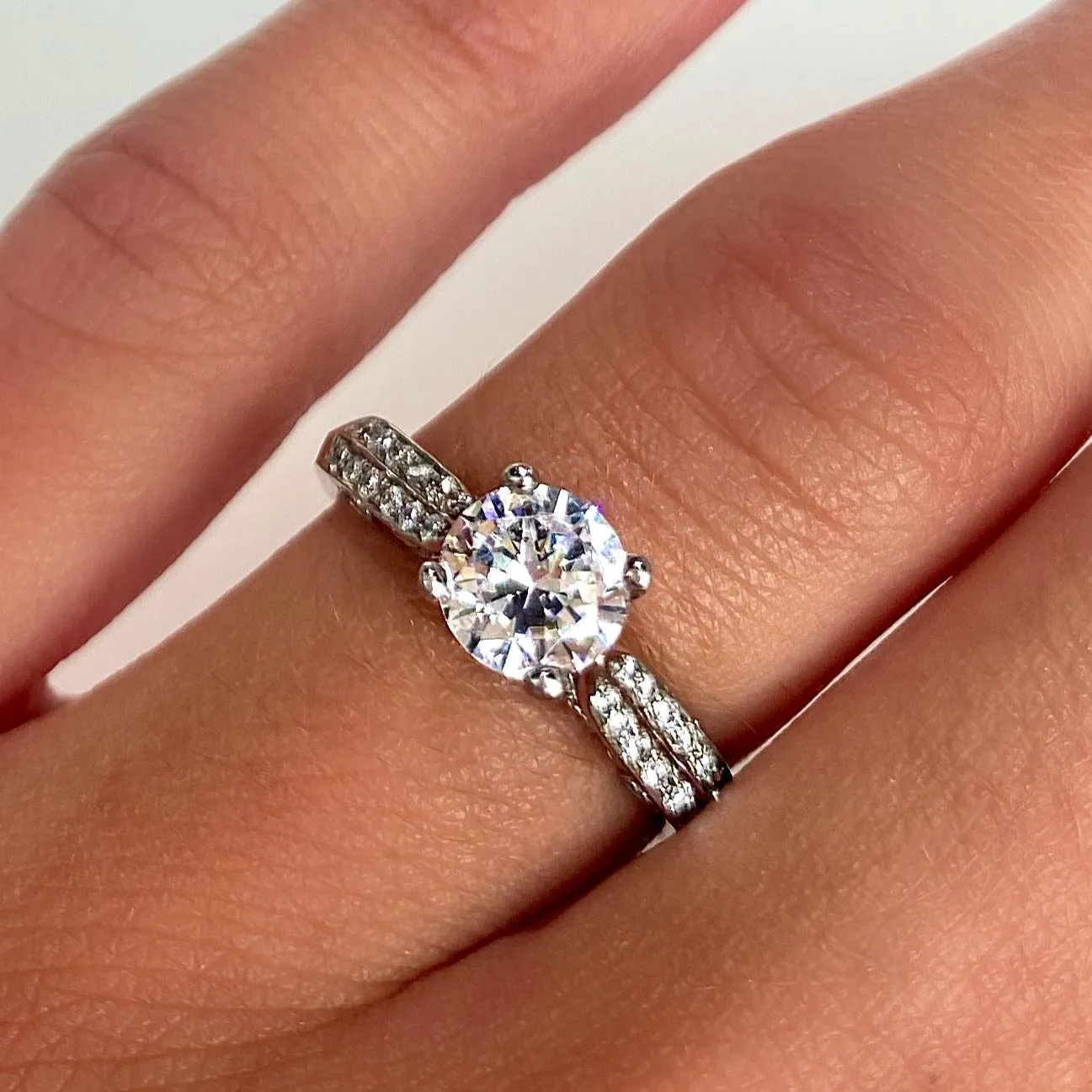 Verragio 18K White Gold Engagement Ring 7031X