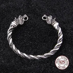 Viking Arm Ring Silver Wolf