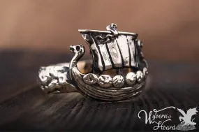 Viking Drakar Longship Ring