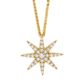 Yellow Gold Diamond Star Pendant