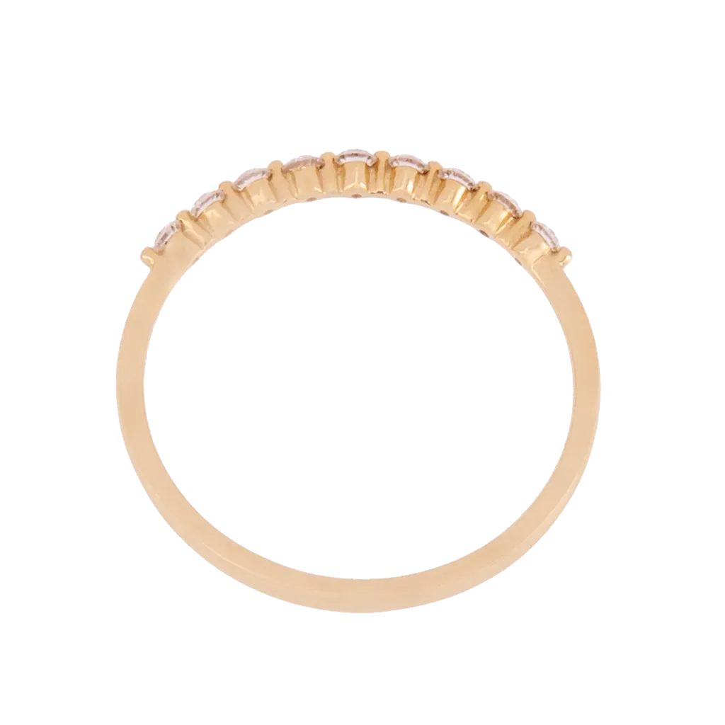 Yellow Gold Round Diamond Band